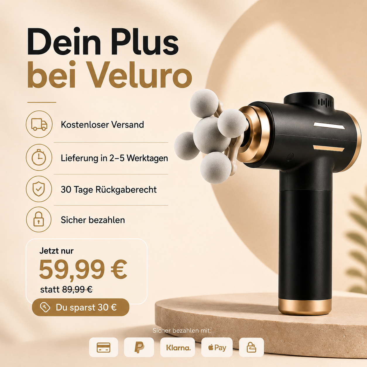 Massage Gun Pro – Tiefenmassage für schnelle Regeneration