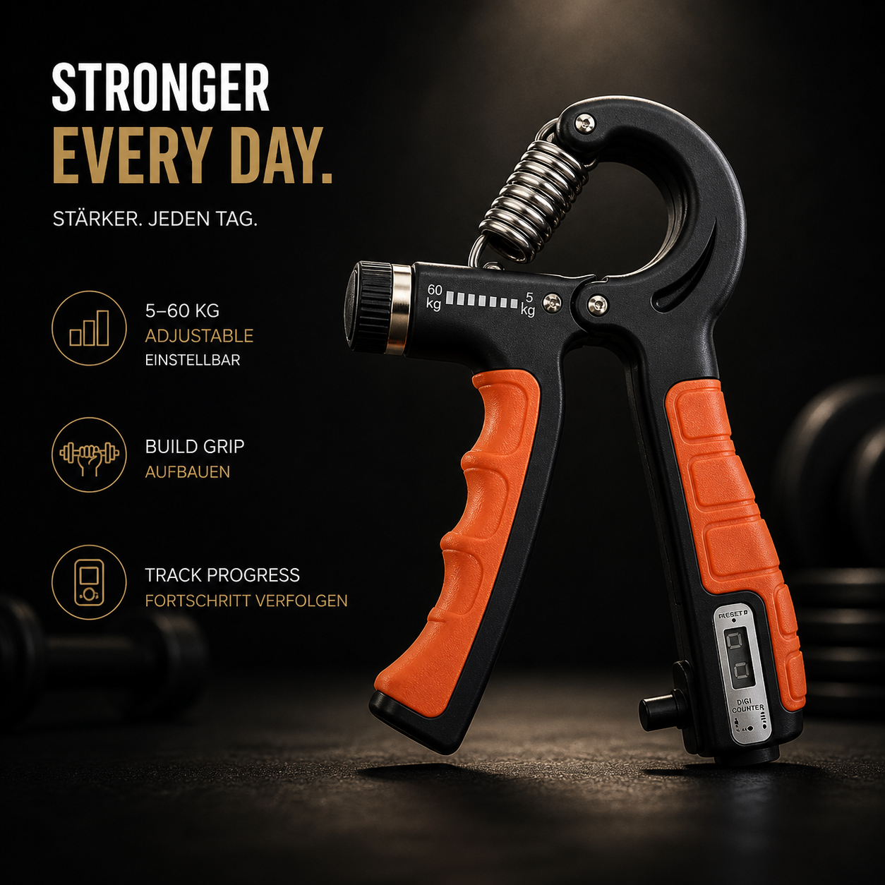 Verstellbarer Handtrainer 5–60 kg