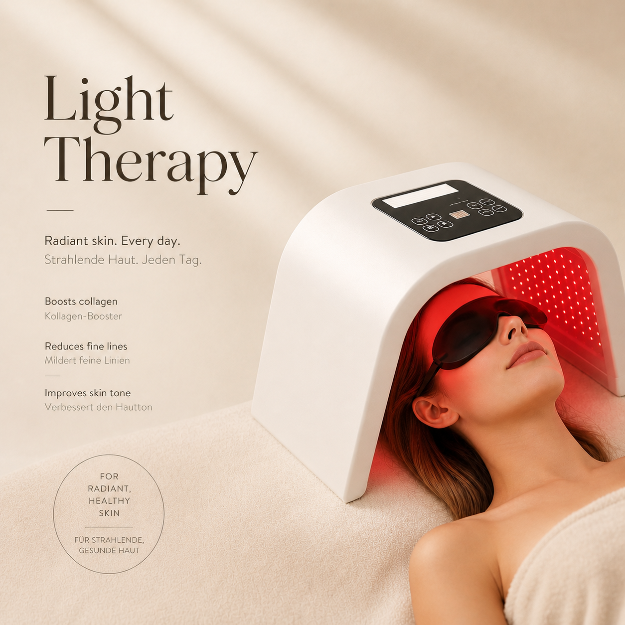 LED Lichttherapie Maske – 7 Farben